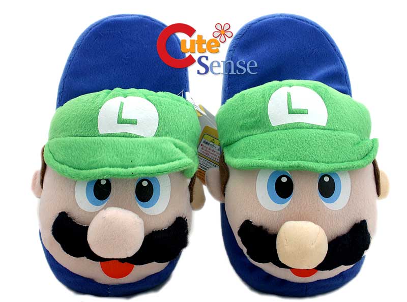 Super Mario Brothers Luigi Plush Slipper One size *USA  