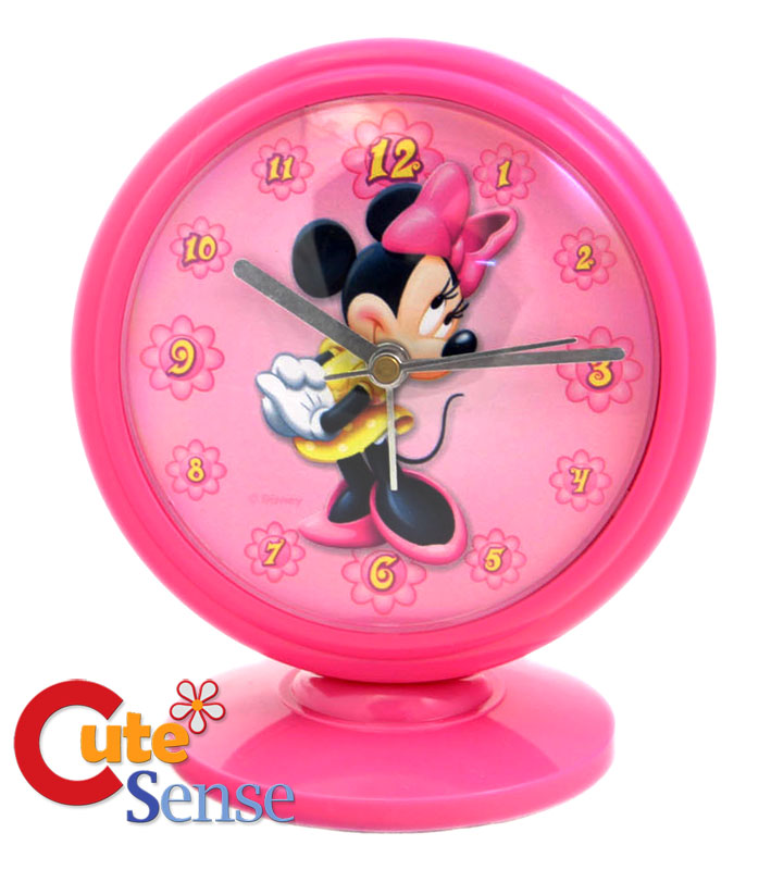 Disney Minney Mouse Alarm Clock /Watch Pink Stand 5  