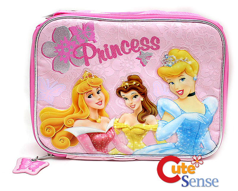 Disney Princess School LUNCH BOX Bag Case Pink  