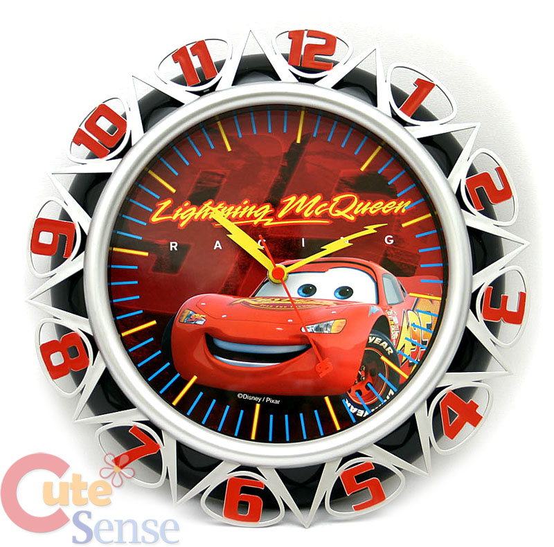 Disney Pixar Cars Mcqueen Round Wall Clock