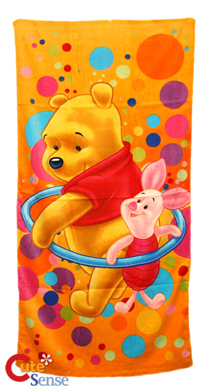 Winnie Pooh & Piglet Summer Beach / Bath Towel Cotton  