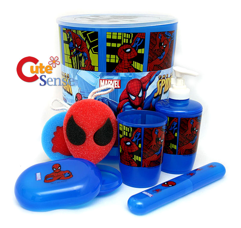 Marvel Spiderman 8PC Bathroom Set w Cotton Bath Towel | eBay