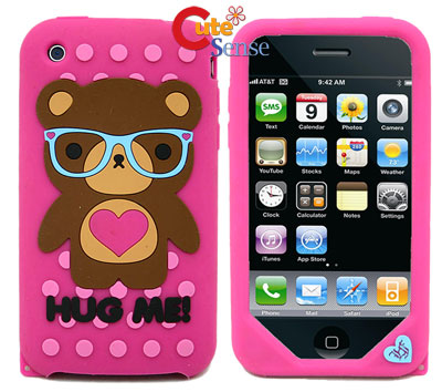 Loungefly Pink Bear Hug Me Silicone iPhone Case  