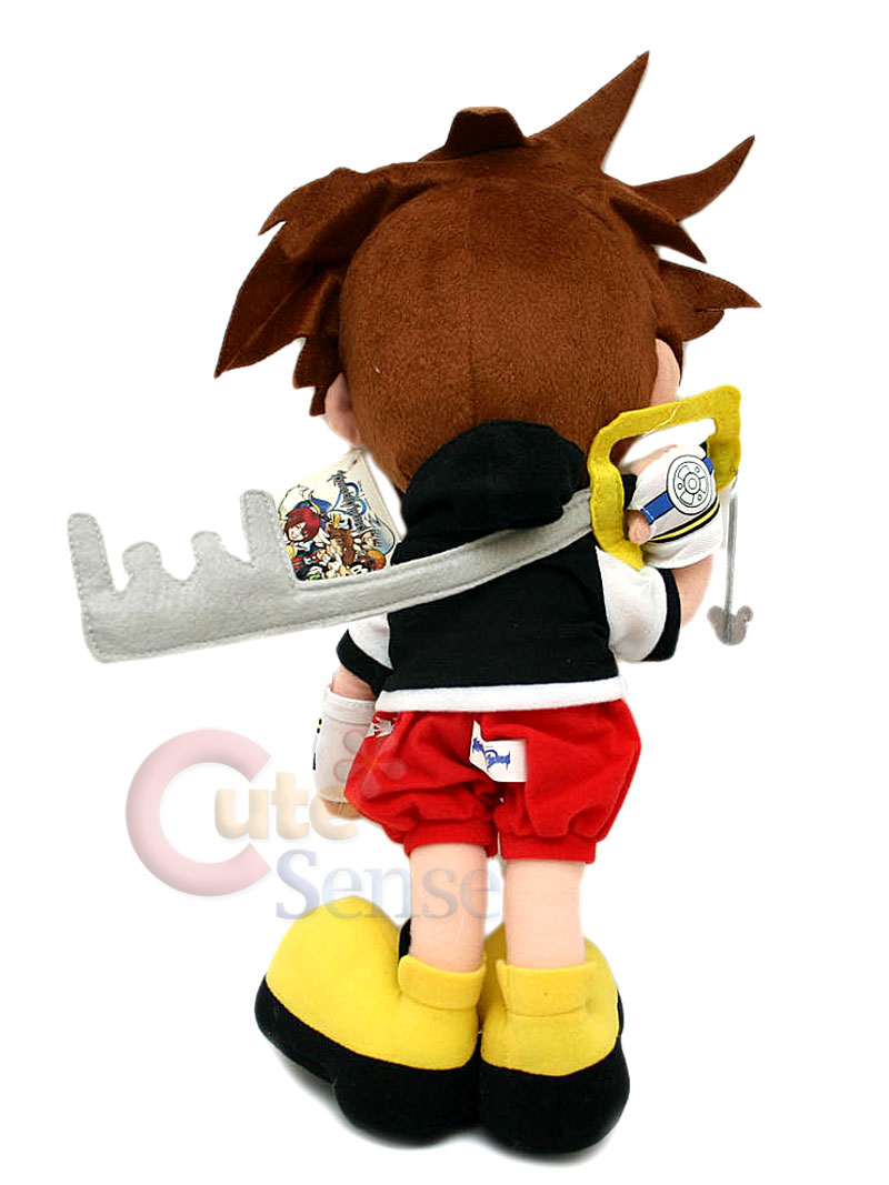 Kingdom Hearts Sora Plush w/ Mickey Mouse Blade & Crown  