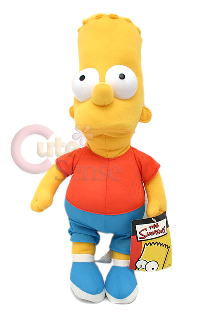 Simpson Family Bart Simpson Plush Figure Doll  16inL  