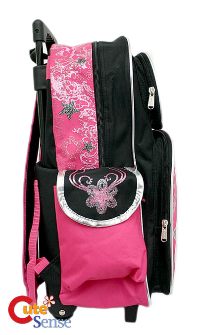 Wheeled Luggage  Backpack Straps on Montana School Roller Backpack Large Rolling Bag  Pink At Cutesense