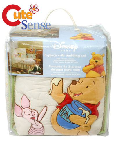 Cheap Baby Bedding Sets Crib Sets on The Pooh With Friends Baby 3pc Crib Bedding Set At Cutesense Com