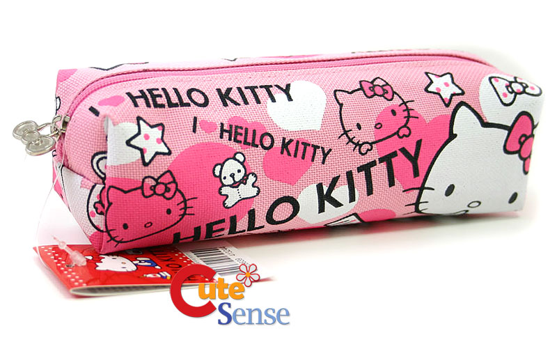 Sanrio Hello Kitty Pencil Case/Bag Pink Love Canvas  