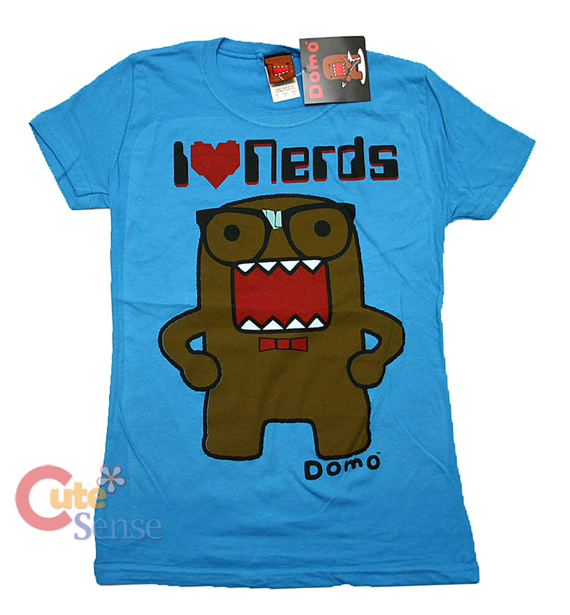 Domo Kun Girls Women T-Shirt - I Heart Nerds : X-Large at Cutesense.com