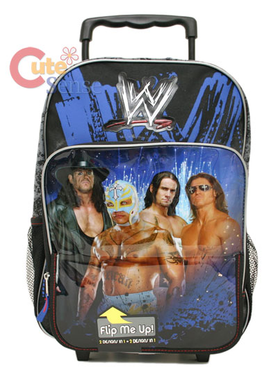 Rolling Backpacks  School on Wwe Wrestling Rolling Backpack   School Roller Bag  Large 2 In1