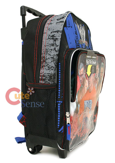 Rolling Backpacks  School on Wwe Wrestling School Rolling Backpack Large Roller Bag Flip 2 In1