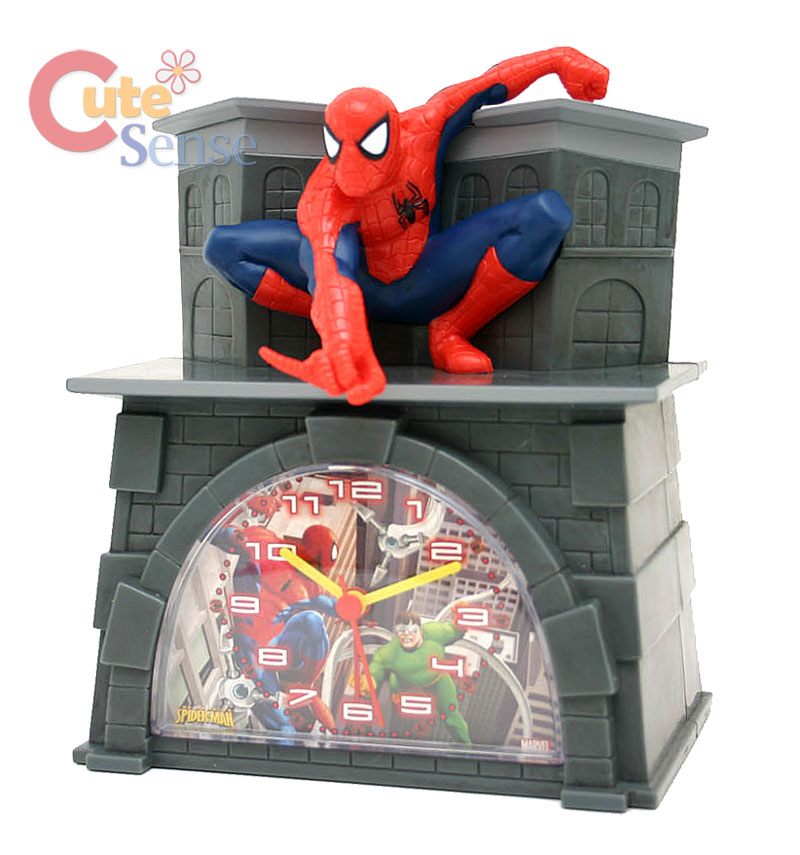 Marvel Spiderman Coin Bank with Alarm Clock in One Figure
