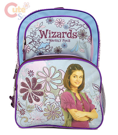 Wizards of Waverly Place School Backpack/Bag :16" Large :Flowers