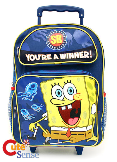 Nick Spongebob Roller bag Rolling backpack 1