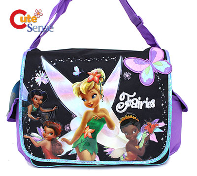 Disney Tinkerbell Faires School Messenger Bag Violet  