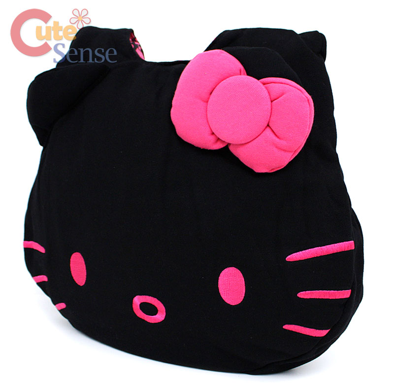 Sanrio Hello Kitty Face Fleece Hobo Bag BlackLicensed eBay