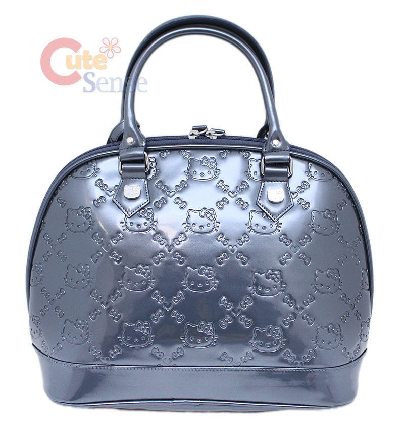 Sanrio Hello Kitty Gray Shiny Embossed Hand Bag at Cutesense.com Sanrio Hello Kitty Gray Shiny Embossed Hand Bag at Cutesense.com
