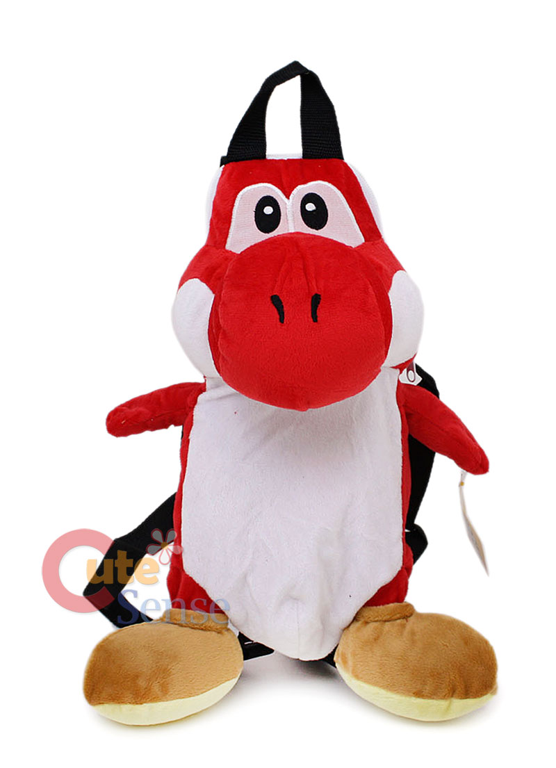 Super Mario Brothers RED Yoshi Plush Bag/Backpack  