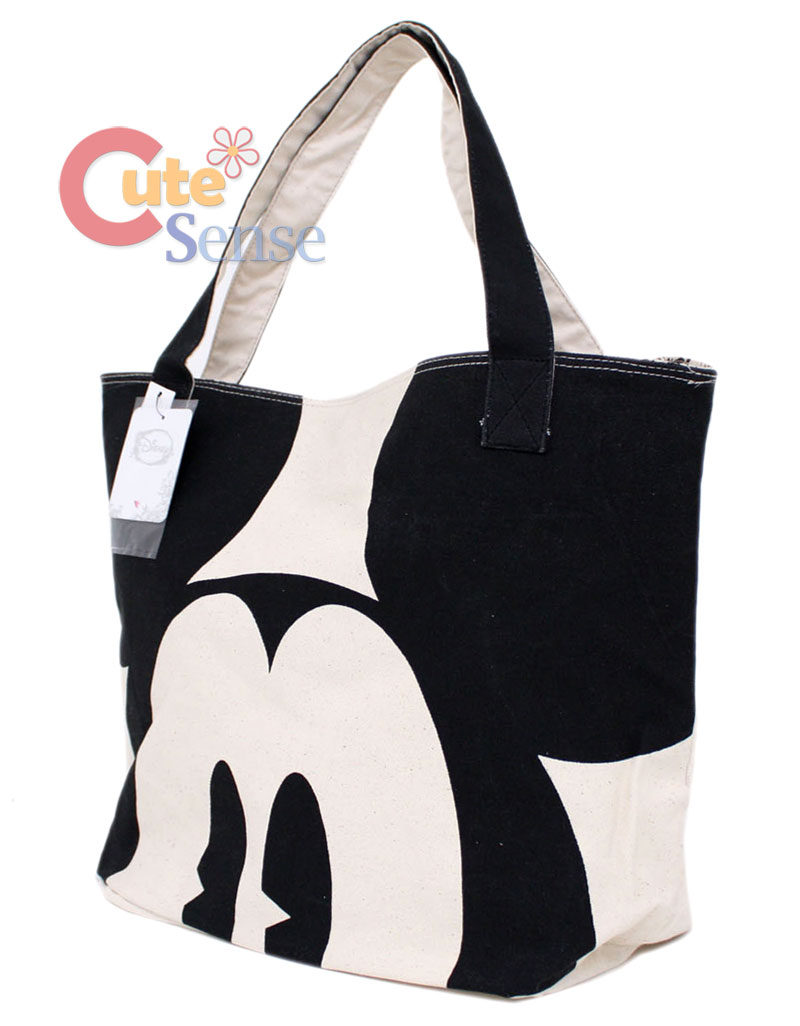 Disney Mickey Mouse Tote Bag-Big Face Canvas:Loungefly | eBay