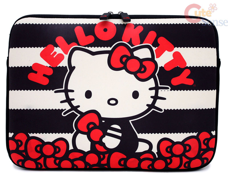 sanrio hello kitty formed macbook laptop bag bubble bow