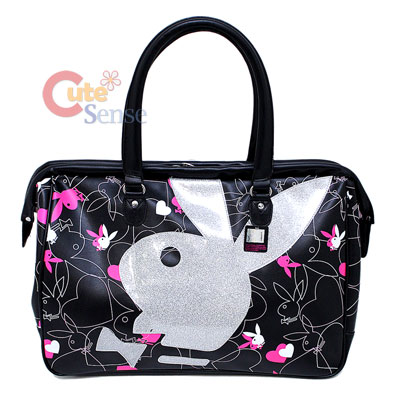 Layboy on Play Boy Duffle Bag Travel Gym   18  Large  Black Pink Love At