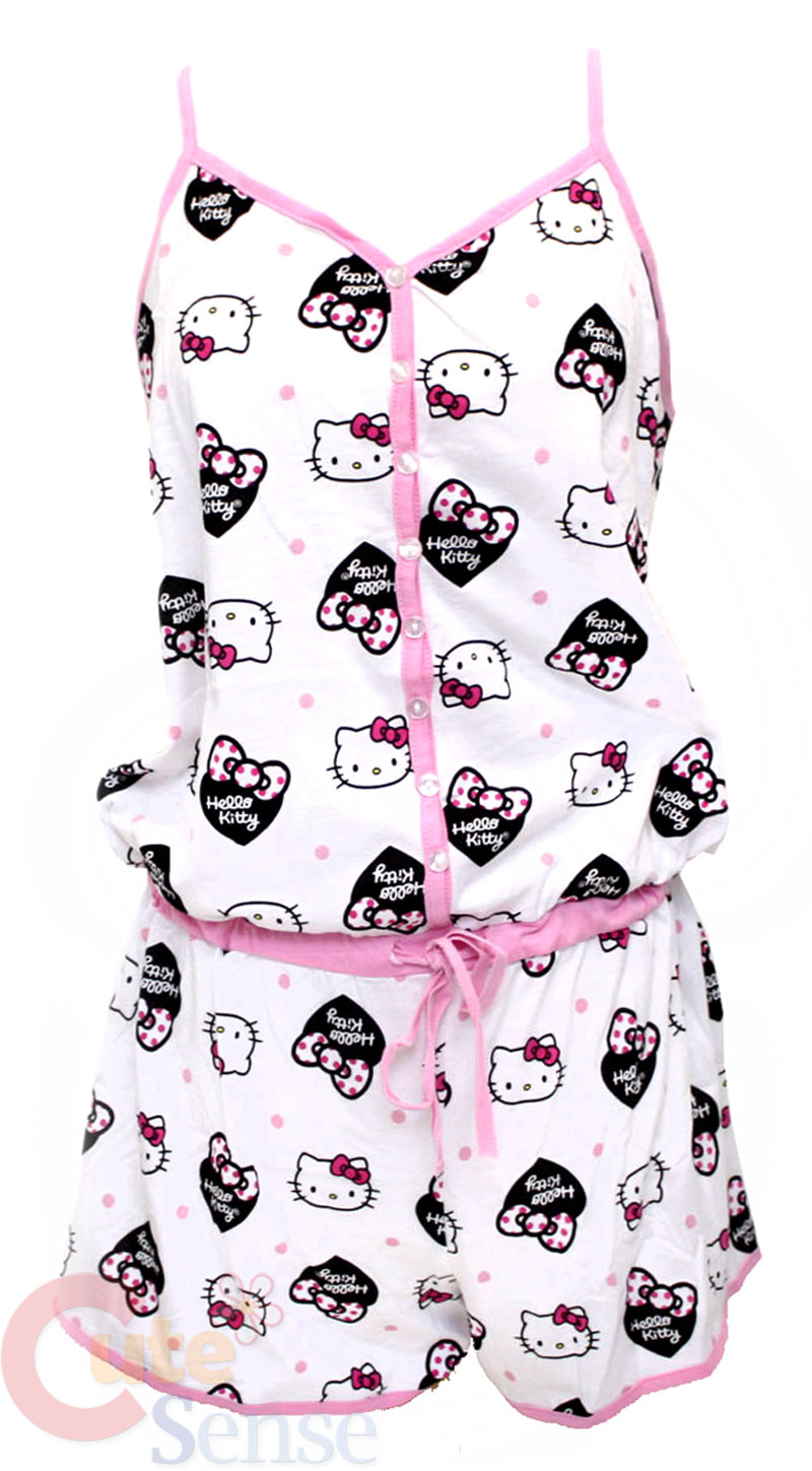 Sanrio Hello kitty Sleepwear PJ Hole In One w/Pants WH  