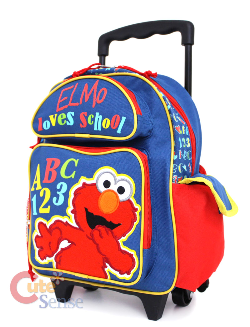 Sesame Street Elmo ABC School Roller Backpack/Bag  12in Medium