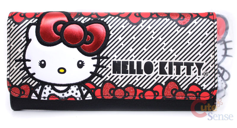 Sanrio Hello Kitty Big Red Bows Leather Wallet   Loungefly