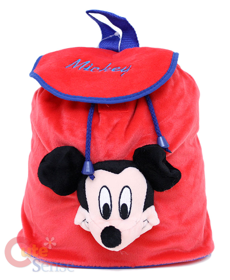Disney Mickey Mouse Plush Backpack Bag with Mickey Plush Doll 10&quot; Toddler Bag | eBay