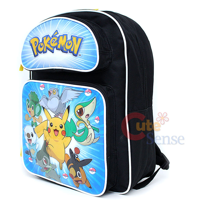 Details about Pokemon Black & White School Large Backpack &Lunch Bag