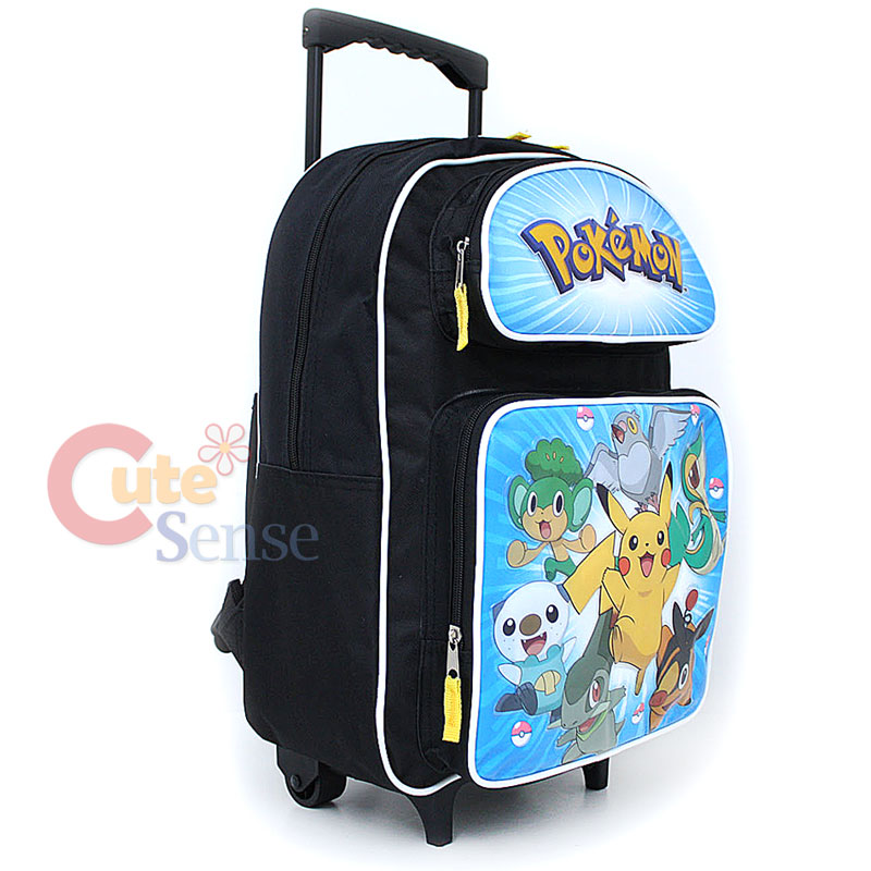 Pokemin Black and White School Roller Backpack Rolling Bag 3.jpg