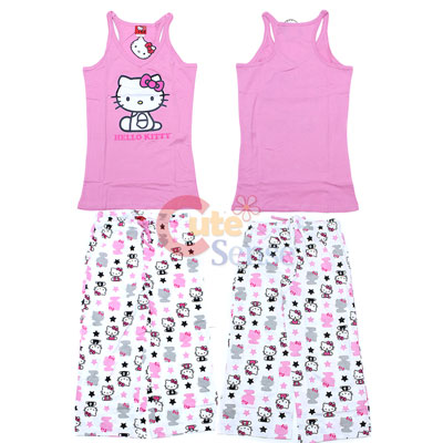 Sanrio Hello Kitty PJ Set Sleepwear Top Capri Pant 1.jpg