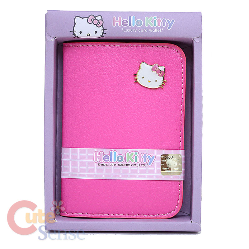 Sanrio Hello Kitty Card Holder / Wallet Leather Pink