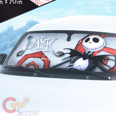 Nightmare Before christmas Jack Front Window sun Shade NBC Auto 