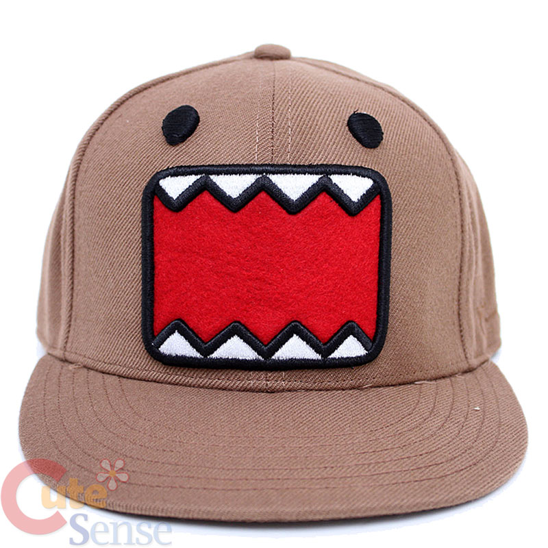 Domo Kun Flat Bill Cap Hat (Adjustable Canvas Licensed)  