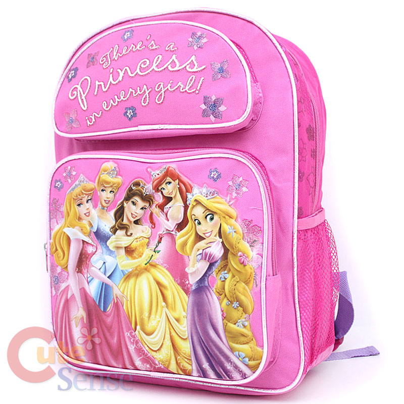 Disney Princess w/Rapunzel School Backpack Bag  Medium  