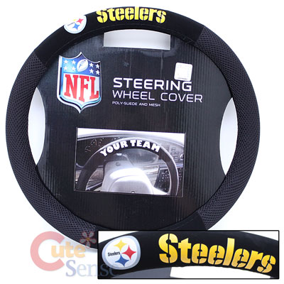 Pittsburgh Steelers Car/Truck Steering Wheel Cover -Mesh Sports