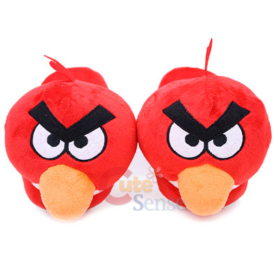 Angry Birds Plush on Angry Birds Red Bird Plush Slipper  Kids Size At Cutesense Com