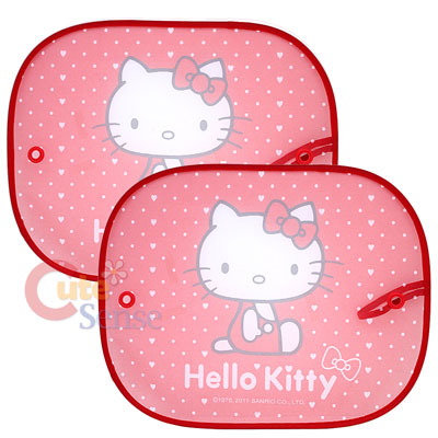 Sanrio Hello Kitty Auto Rare Window Sun Shade :Red