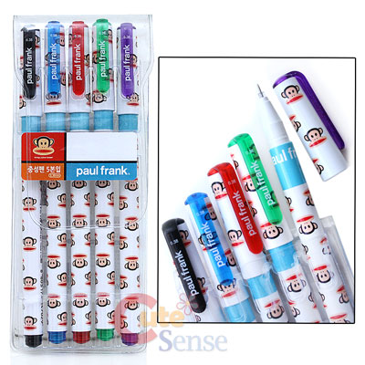 Paul Frank Gel Ink Pens Set -5pc 0.38mm