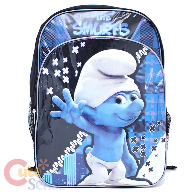 backpack smurf smurfs bag shcool greeting