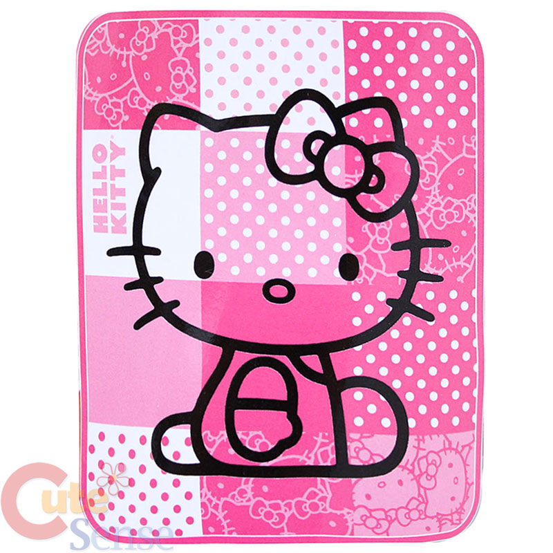 Sanrio Hello Kitty Plush Throw Blanket Microfiber Pink  