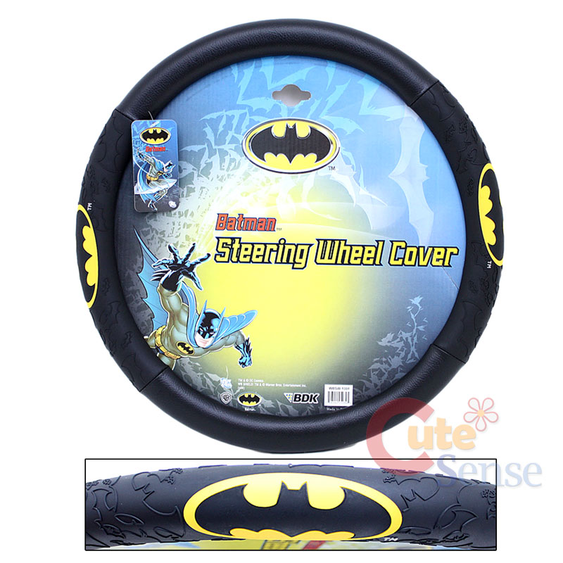 DC Comics Batman Car Steering Wheel Cover Auto Accessory Color Logo eBay