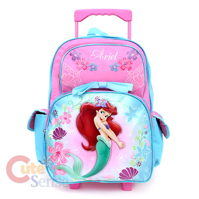 Disney Princess Book  on Disney Little Mermaid Ariel Roller School Backpack Rolling Bag 16