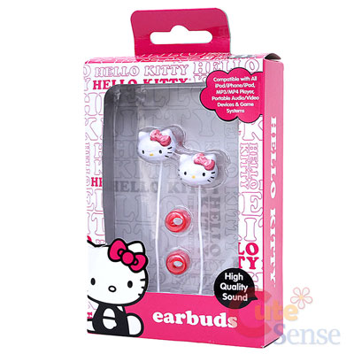 Apple Earphones on Sanrio Hello Kitty Stereo Earphone Apple Headphones