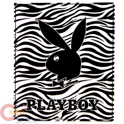 Play  Bunnie on Zebra Play Boy Bunny Queen Mink Plush Blanket 79 X94    Ebay