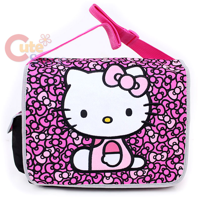 Sanrio Hello Kitty School Messenger Bag Black Pink Bows Diaper Bag eBay