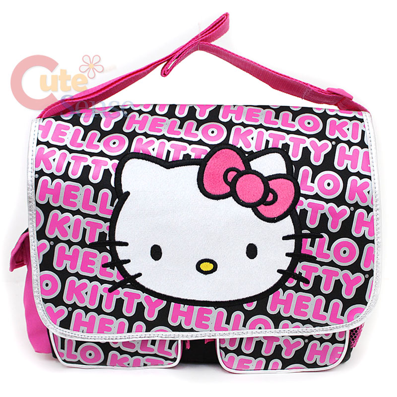 Sanrio Hello Kitty School Messenger Bag / Diaper Bag Big Face & Typo eBay