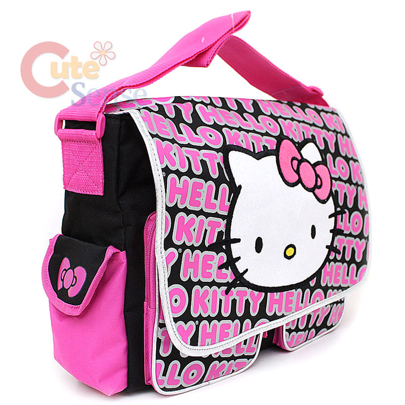 Sanrio Hello Kitty School Messenger Bag / Diaper Bag Big Face & Typo eBay