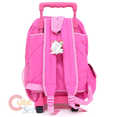 Middle School Bags on Hello Kitty Large Rolling Backpack School Roller Bag Pink Bows Trolley